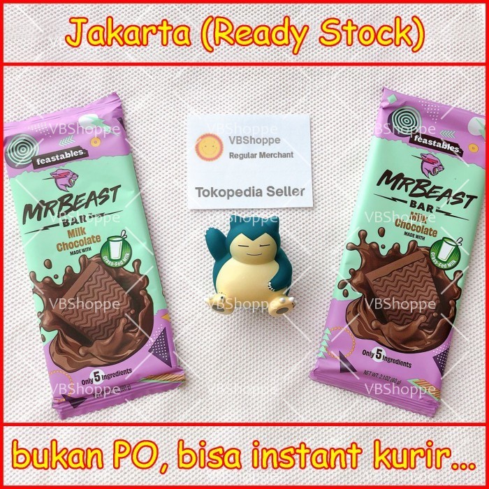 

Ready Mr Beast Chocolate Bar 60g Feastables Coklat