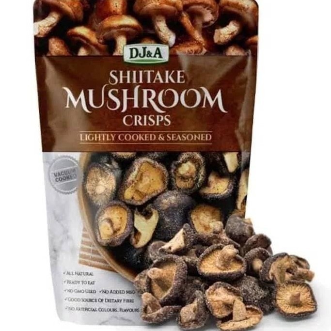 

Dj&A Shiitake Mushroom Crisps Snack Australia Snek Sehat Jamur Shitake