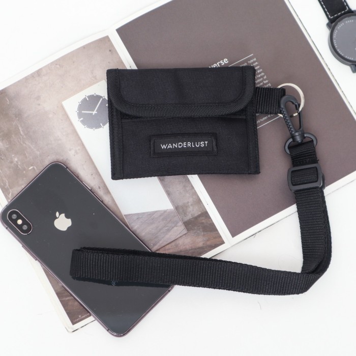 

Wanderlust Hanging Lanyard Wallet Gantungan Id Card Chica Black