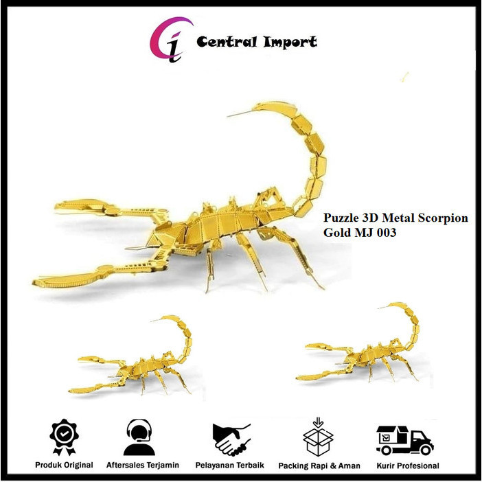 PUZZLE 3D METAL SCORPION- LMPERIAL- AIRCRAFT- BATMOBILE- GLOBAL CENTER