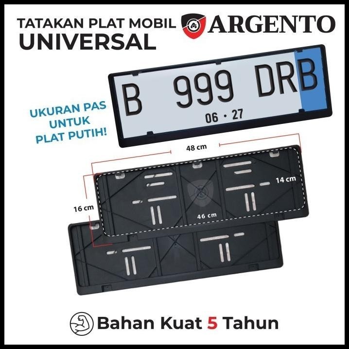 ROCKY AYLA SIGRA XENIA TERIOS TATAKAN DUDUKAN PLAT NOMOR MOBIL ARGENTO