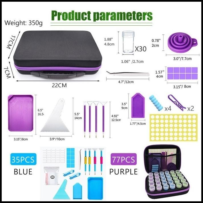 

TERMURAH DIAMOND PAINTING KIT TOOL SET LENGKAP PEN GLUE TRAY !!!!!