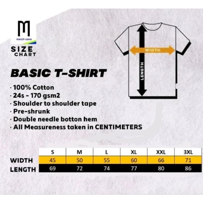 Kaos Polos Merchons 24S Free Ongkir