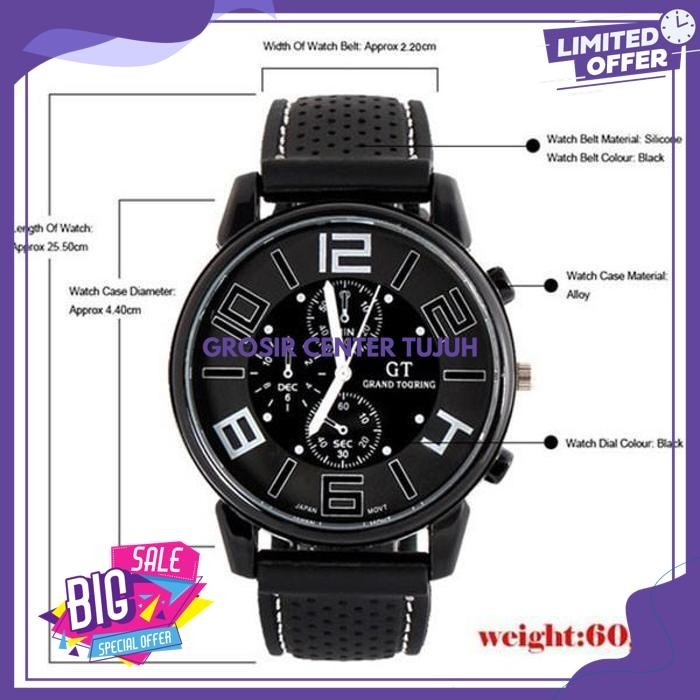 JAM TANGAN PRIA TERBARU GT GRAND TOURING JAM TANGAN PRIA TERBARU GT GRAND TOURING ANALOG STRAP TALI 