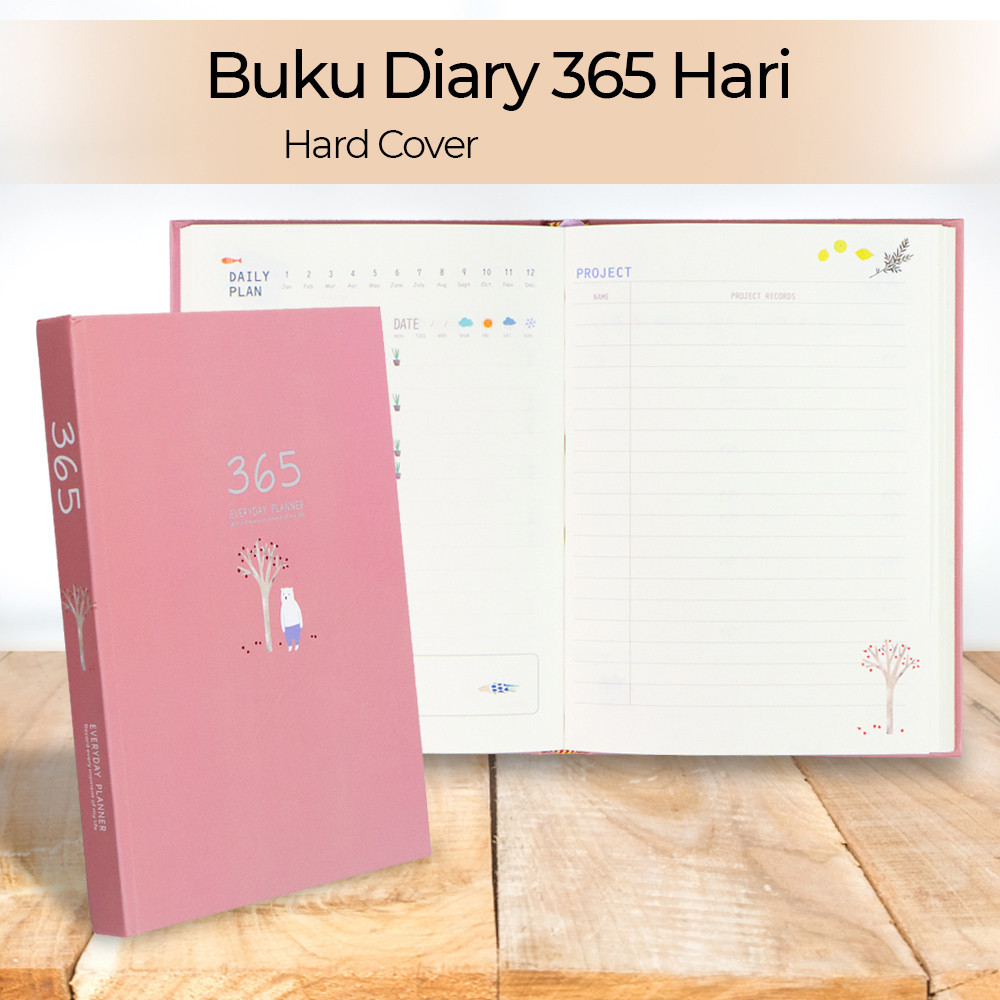 

DingDongTu Buku Diary 365 Hari Daily Journal Hard Cover 128 Pages