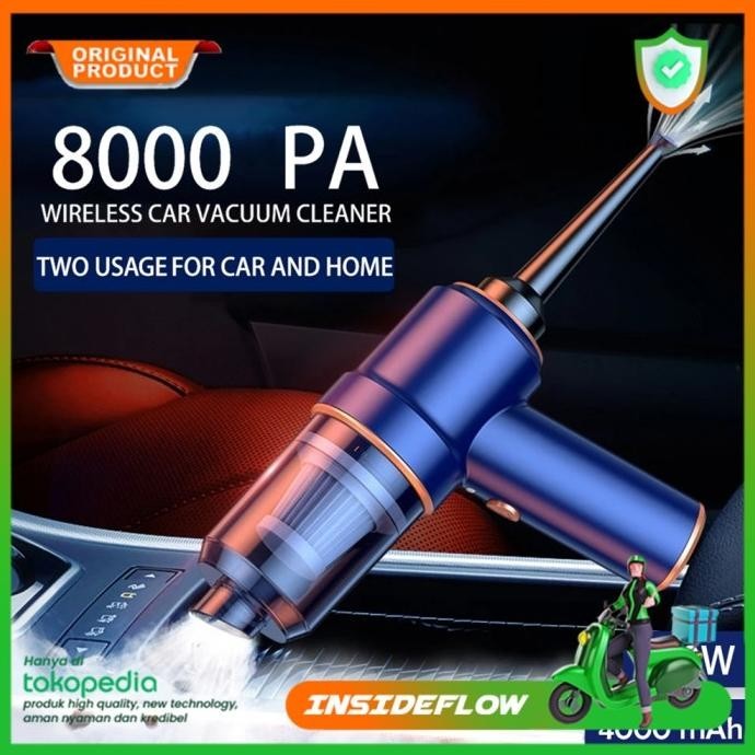 Pompa Vacuum Vakum Cleaner Mobil Vacum Keyboard Karpet Portable 8000Pa