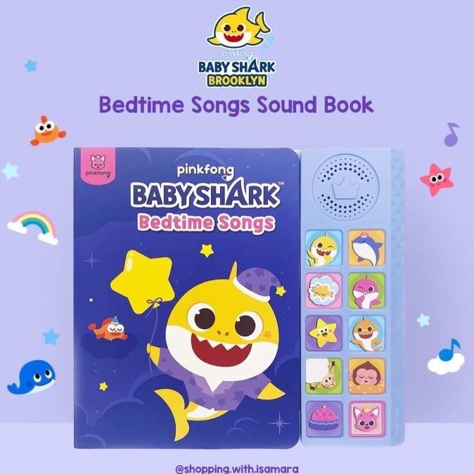 Jual Pinkfong Baby Shark Bedtime Songs Sound Book / Buku Lagu / Soundbook