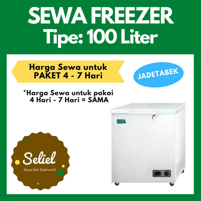 SEWA (4 - 7 HARI) FREEZER 100 LITER RSA CF-100 GEA AB-106 MURAH