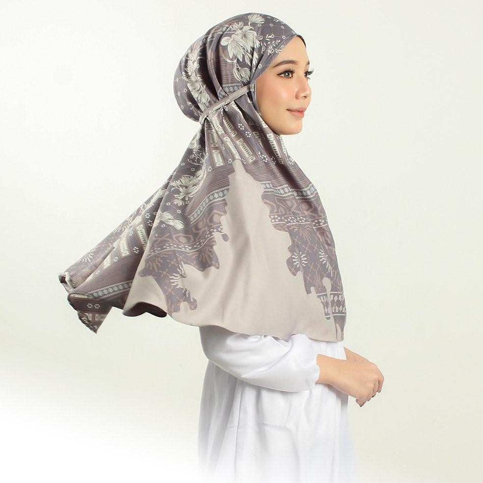 Bergo Motif Premium Silk Murah (Murmer)
