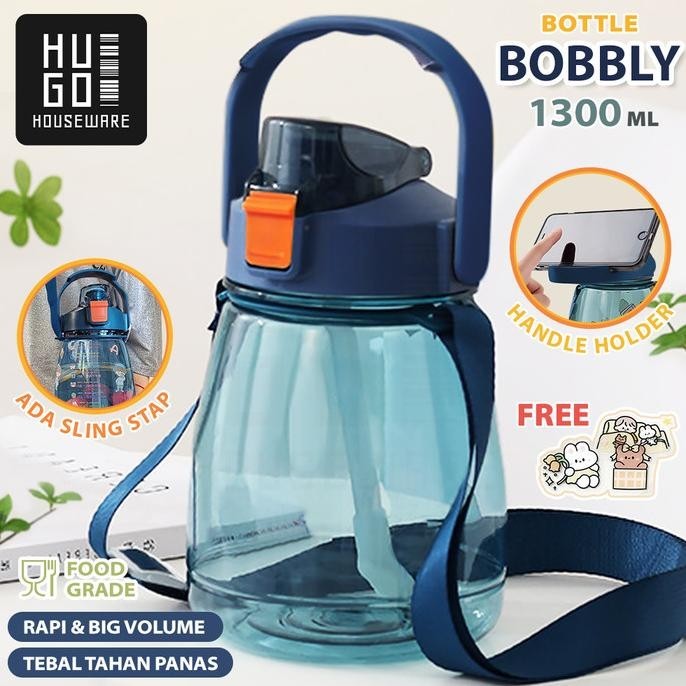 HUGO Botol Minum Anak Bening 1300 ml Botol Air Minum Sekolah Serbaguna