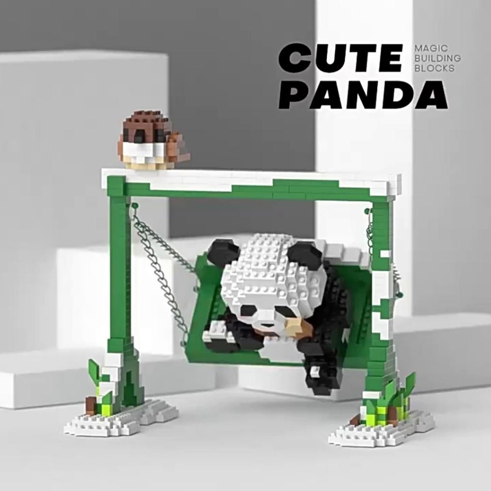 MAINAN ANAK PEREMPUAN BRICK PANDA 3D PUZZLE BLOCK SUSUN EDUKASI MAINAN MAINAN ANAK ANAK 6/7/8/10 TAH