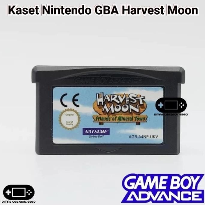 Kaset Nintendo GBA Harvest Moon gameboy advance sp micro ds lite nds