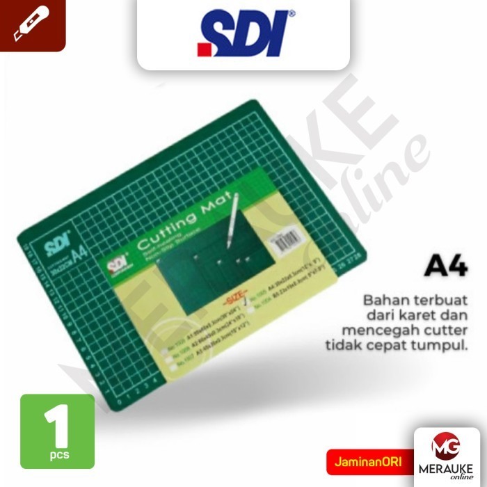 

Terlaris SDI Cutting Mat / Alas Potong A4 No. 1005 (22x30) SALE