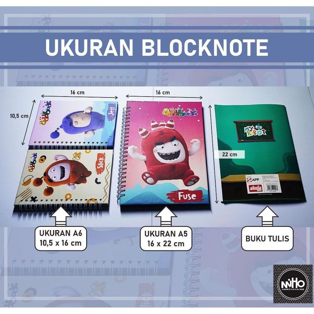 

NOTEBOOK ODDBODS POGO / HARDCOVER / 60 LEMBAR / BERGARIS ORIGINAL PRODUK