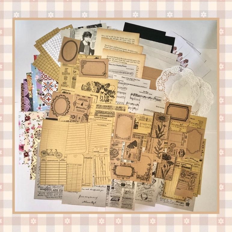 

JOURNAL PAPER KIT 100PCS VINTAGE OLD JOURNAL SERIES #(001) SIAP KIRIM