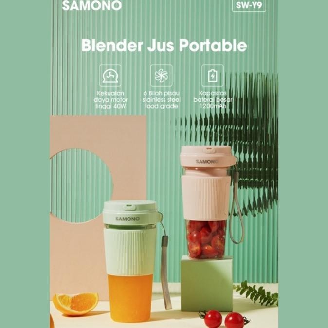 YUI Juicer Blender Tumbler Jus Buah Mini Portable USB | Belender Juice Juser Portabel Samono SW-Y9 T
