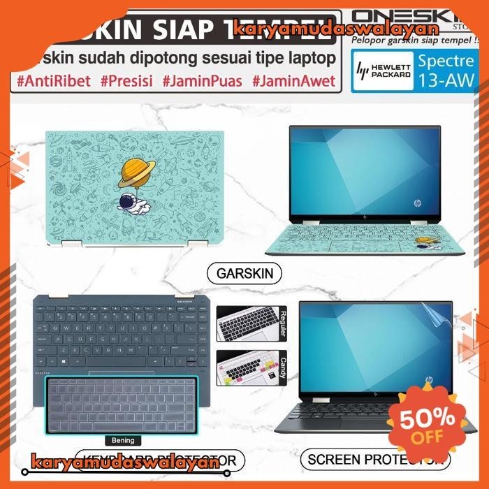 GARSKIN STICKER LAPTOP PELINDUNG SCREEN KEYBOARD PROTECTOR HP SPECTRE X360 13-AW AW0232TU AW0233TU A
