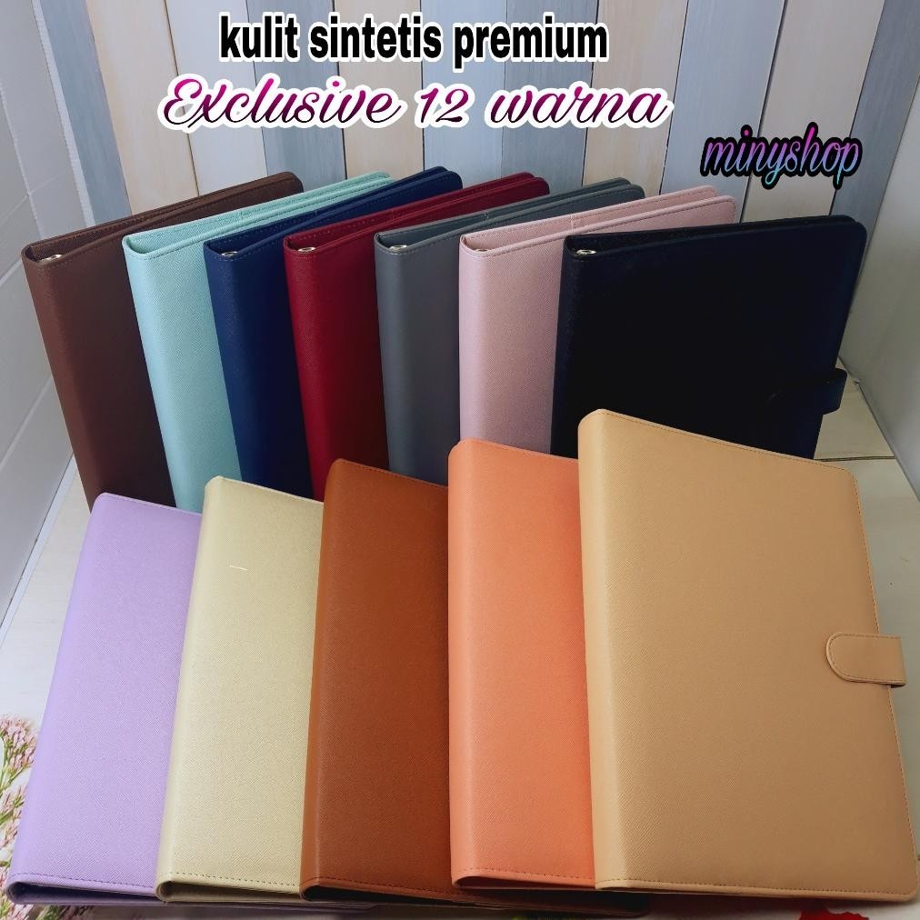 

asd-86 Binder Polos Exclusive B5 26 Ring 12 Warna Pilihan Buku Agenda Kuliah Kantor Bahan Kulit Termurah Terlaris