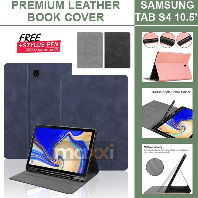 [TERBARU] Samsung Galaxy Tab Tablet S4 10.5 Inch T835 Bookcover Flipcover Flipcase Leather Flip Case