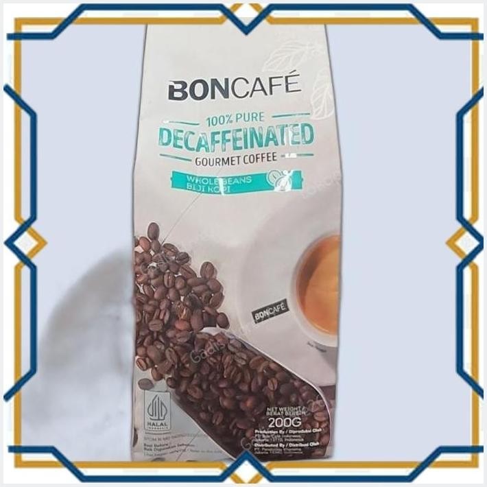 

[GDS] BONCAFE DECAFFEINATED GOURMET COFFEE WHOLE BEANS 200 GR | BIJI KOPI