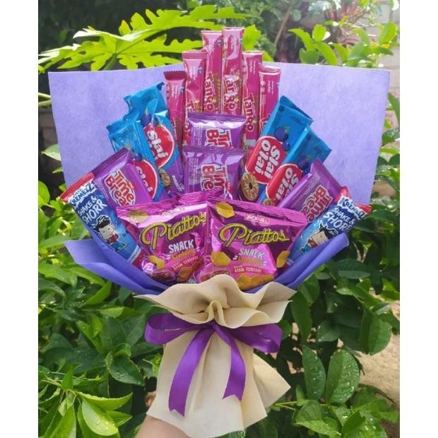 

Berkualitas (S) Buket Ungu Cantik Hadiah Ultah Wisuda Sidang/Paket/Bingkisan Snack Ulang Tahun/Ultah/ Wisuda/Kado/Hadiah BisaCod