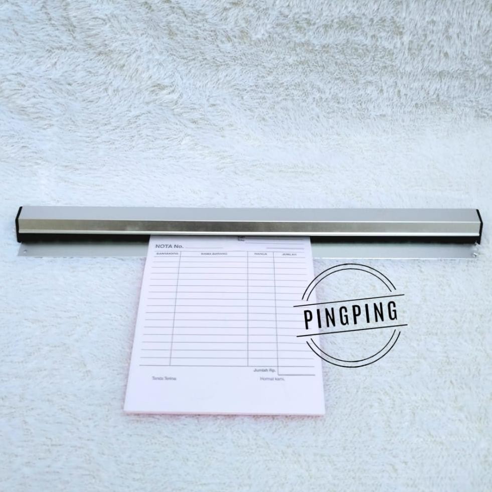 

KT78 Bill Holder/ Receipt Holder/ Capitan Nota Stainless/Bill Holder/ Receipt Holder/ Capitan Nota Stainless 45x6 cm/60*6cm/90*6cm/Penjepit Kertas Bon Bill Tab Grabber Aluminum Bill Holder Restaurant Getra Cafe Terlaris