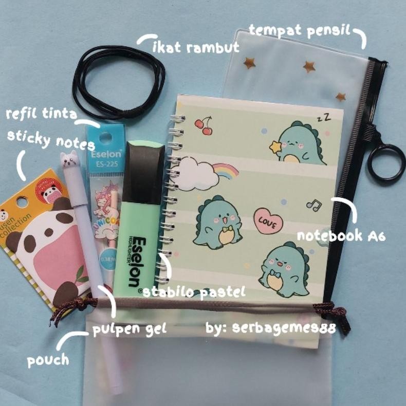 

SERBAGEMES88 - PAKET ALAT TULIS 8IN1 / STATIONERY SET FANCY / ALAT TULIS SET COD
