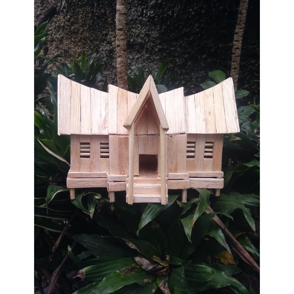 LI34 miniatur rumah adat gadang padang stik eskrim LED Berkualitas