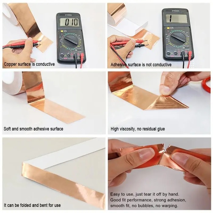 

Copper Tape Isolasi Tembaga 20M Lakban Alumunium Foil 50mm 5mm 10mm K01