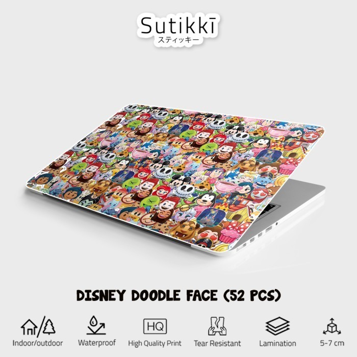 

Sticker Pack Princess Character Face Vinyl Laptop