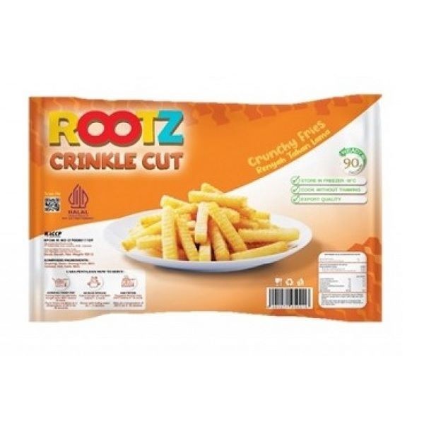 

ROOTZ SINGKONG CRINKLE CUT FROZEN 900 GR