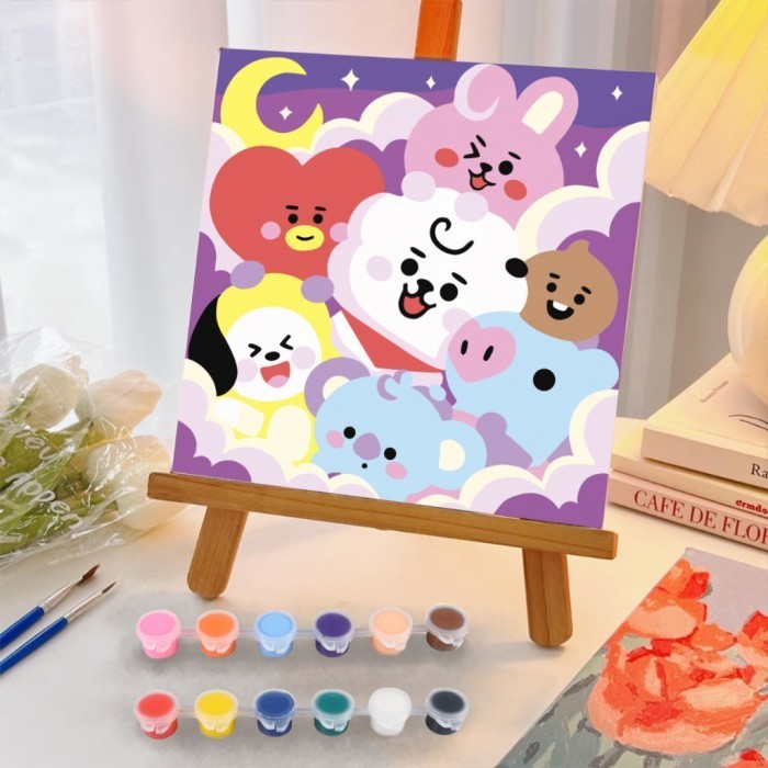 

PAINT BY NUMBERS 20x20cm - BT21 - BTS Series K01