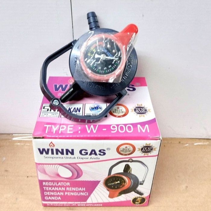 REGULATOR WIN GAS LPG W-900 + AMPER + DOUBLE TRIPLE LOCK