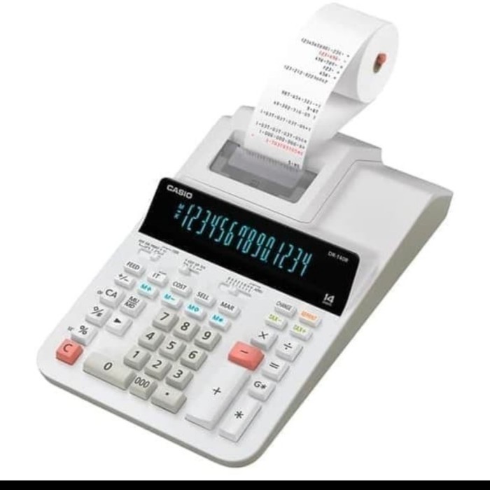 

Ready CALCULATOR/KALKULATOR PRINTING 14 digit~CASIO DR 140TM#GARANSI RESMI