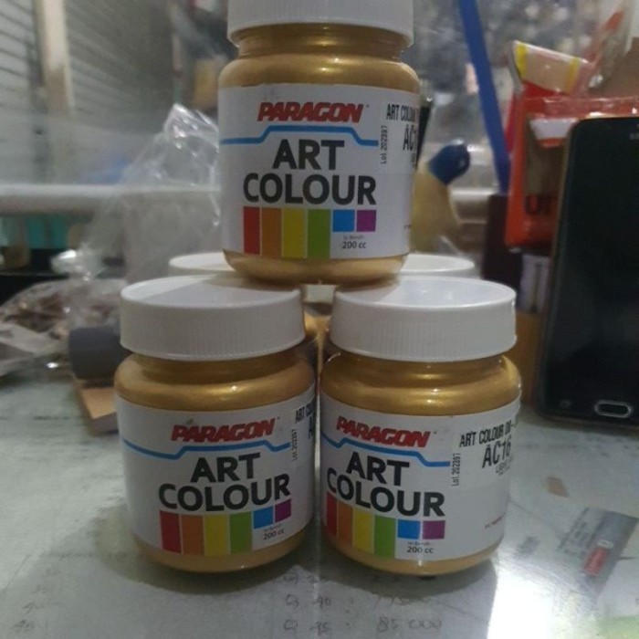 

Cat Kain Gabus Kertas Patung Sterofoam Ornamen Warna Emas Paragon Art K01