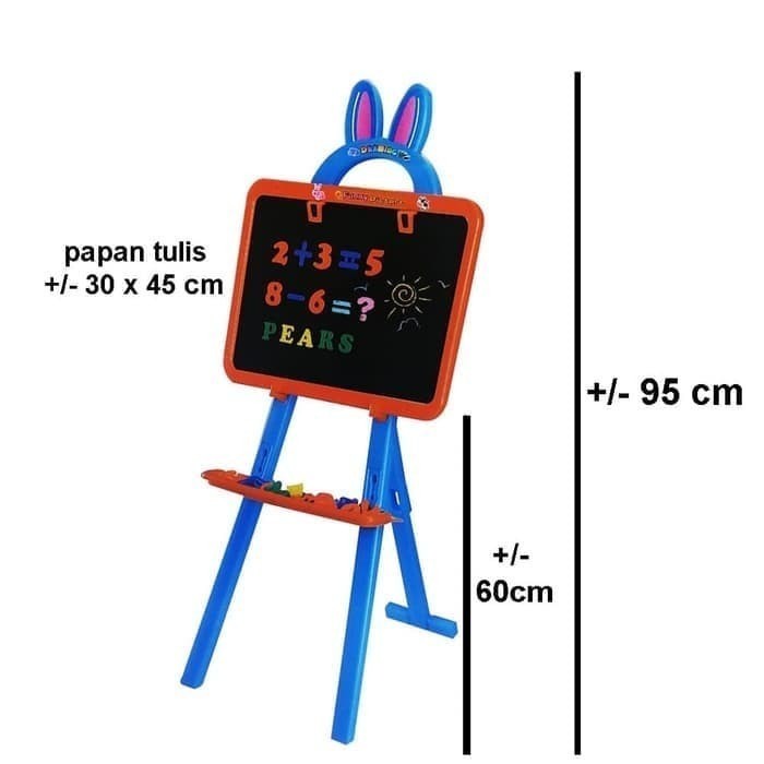 

Mainan Anak Learning Easel 3 In 1 Papan Tulis Magnet Black White Board K01