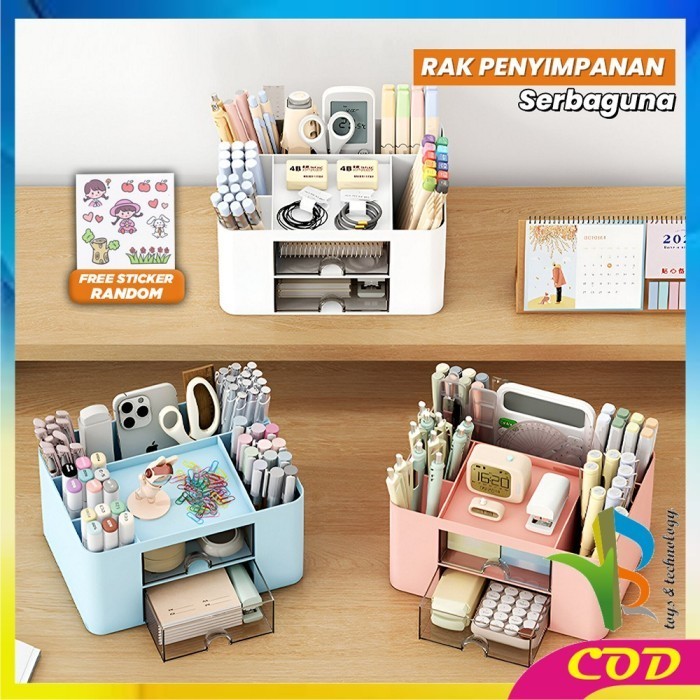 

RB-C1002 Desk Organizer Rak Laci Plastik Tempat Serbaguna / Tempat