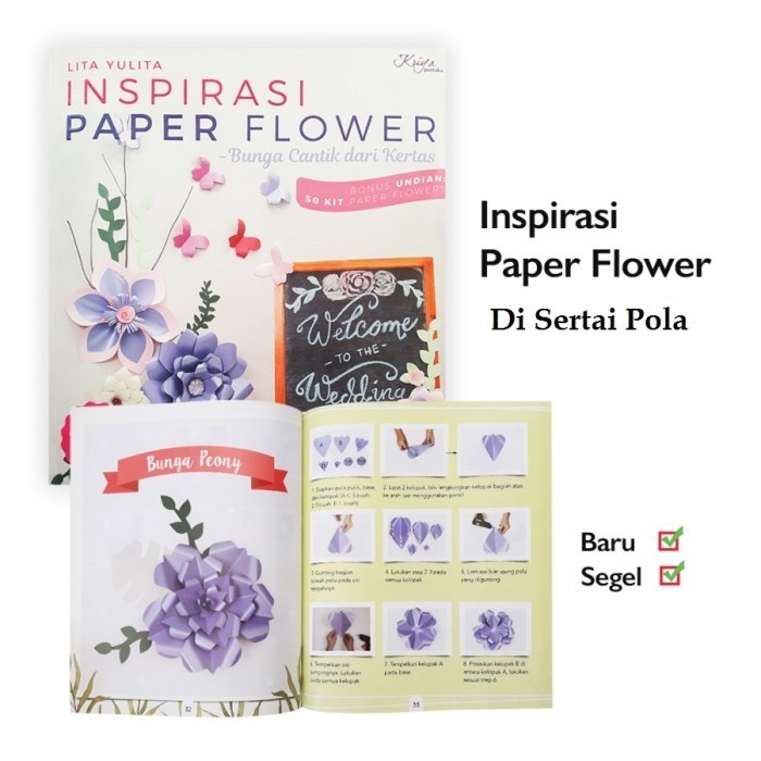 

Buku INSPIRASI PAPER FLOWER Membuat Bunga Dari Kertas + POLA + VIDEO
