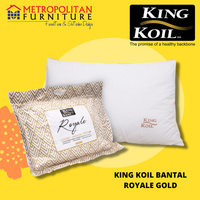 Ready Bantal KING KOIL Royale Pillow Gold Polyester Fiberfill KingKoil Ori