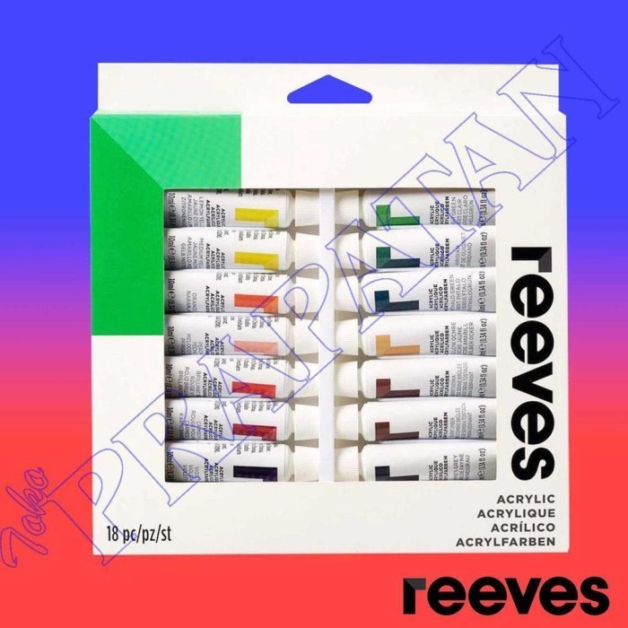 

Ready Reeves Acrylic Paint / Cat Akrilik Reeves set (18x10ml)