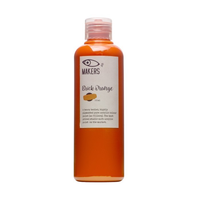 

Ready Brick Orange Acrylic Paint 250ml by MAKERS