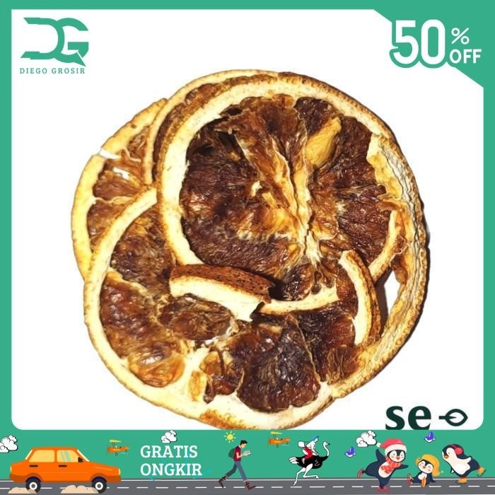 

(GRADE B) DRIED ORANGE SLICE FRUIT / BUAH JERUK KERING 8 GRAM TERJAMIN BEST