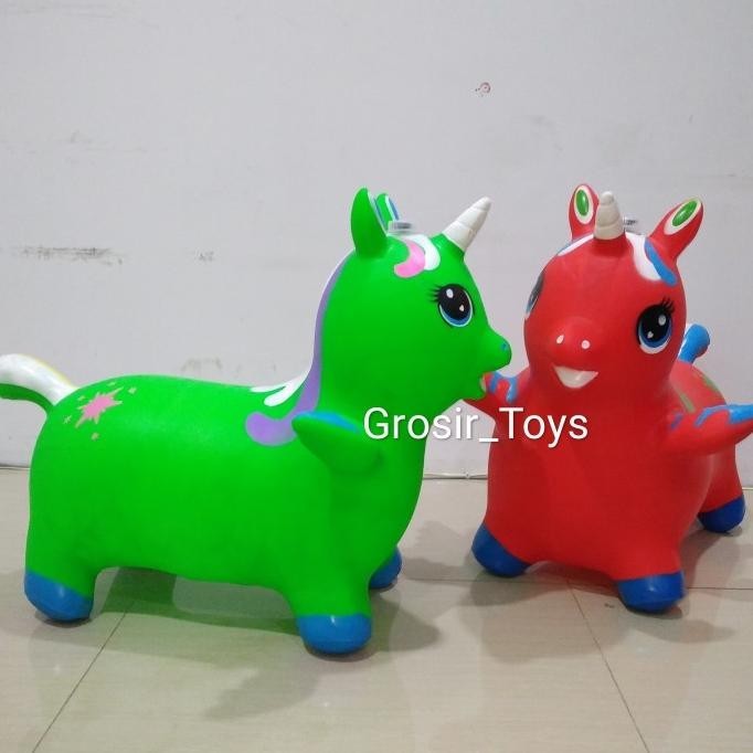 Animal jumping music karet TEBAL Kuda Terbang / (SNI) Mainan Kuda Kuda