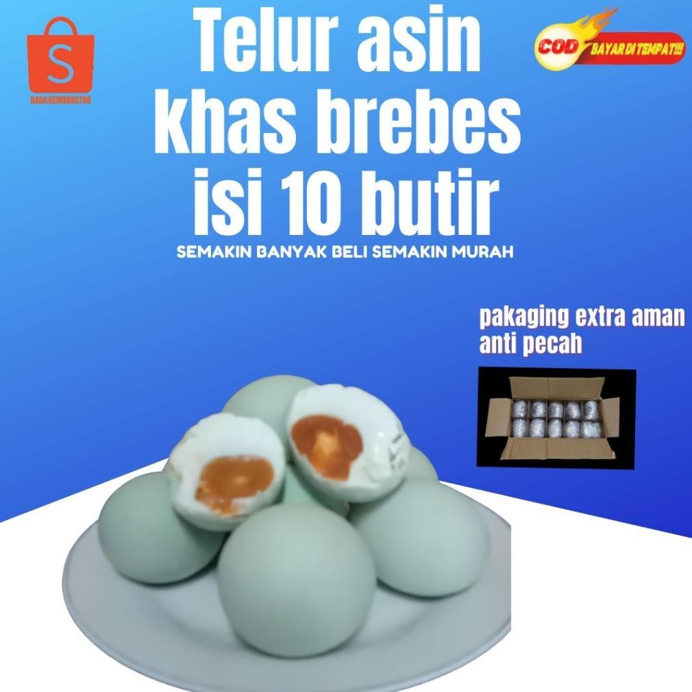 

er-87 TELUR TELOR ASIN BREBES ISTIMEWA ASLI ISI 10 BUTIR Original