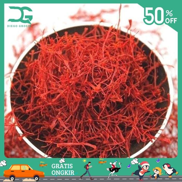 

SAFFRON / SAFRON PREMIUM GRADE A 1 GRAM DIJAMIN GRATIS ONGKIR