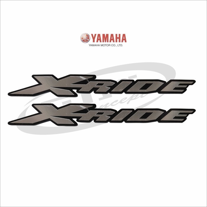 Emblem Yamaha Xride Timbul Logo Motor 3D Akrilik Variasi Bukan Stiker