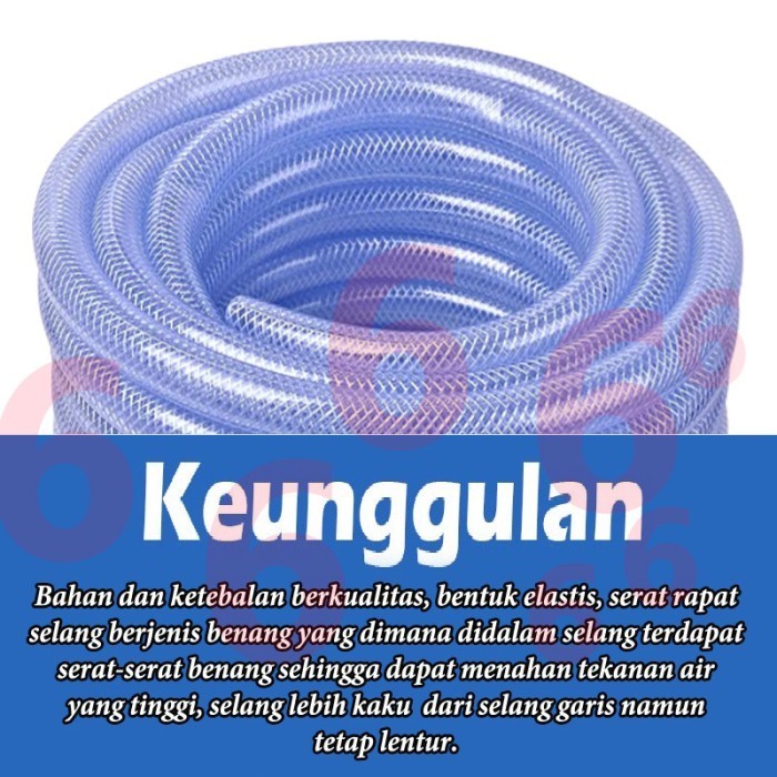 Selang Air 1 Inch Selang Benang Taman Transparant 25 Meter Murah