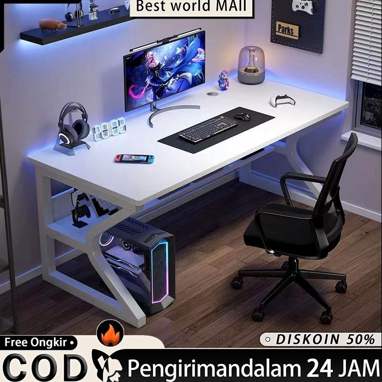 Meja Gaming 140cm Meja Komputer Meja Komputer Minimalis Meja Kantor Meja Belajar