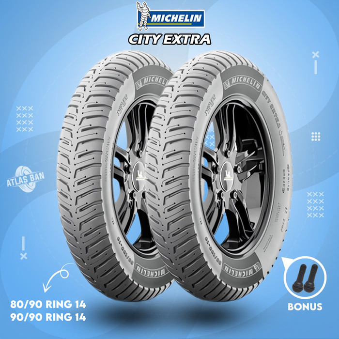 Paket Ban Tubles Motor Matic Chelin City Extra 80/90 - 90/90 Ring 14
