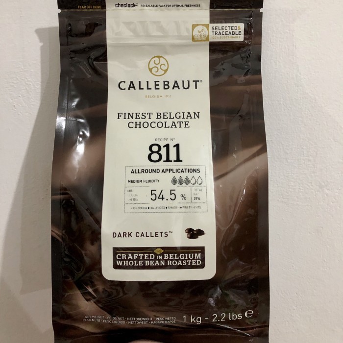 

Ready 1 KG Callebaut Dark Chocolate 54% / Callebaut 811 / KEMASAN ASLI